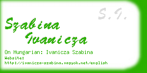 szabina ivanicza business card